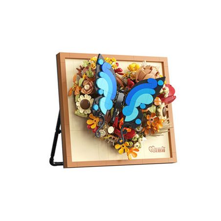 WEILE CREATION 2176 HOA KHÔNG NGỦ IV TRÁI TIM NỞ RỘ BƯỚM bộ đồ chơi xếp lắp ráp ghép mô hình Arts & Crafts ETERNAL FLOWER 765 khối