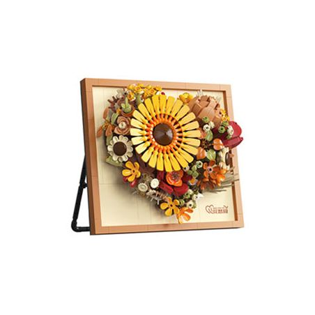 WEILE CREATION 2178 HOA KHÔNG NGỦ IV TRÁI TIM LUÔN NỞ bộ đồ chơi xếp lắp ráp ghép mô hình Arts & Crafts ETERNAL FLOWER 727 khối