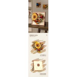 WEILE CREATION 2178 HOA KHÔNG NGỦ IV TRÁI TIM LUÔN NỞ bộ đồ chơi xếp lắp ráp ghép mô hình Arts & Crafts ETERNAL FLOWER 727 khối