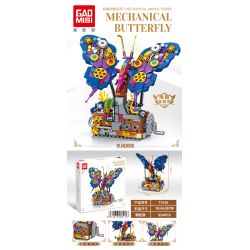 GAOMISI T2100 2100 ĐỘNG VẬT CƠ KHÍ BƯỚM bộ đồ chơi xếp lắp ráp ghép mô hình MECHANICAL BUTTERFLY 624 khối