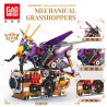 GAOMISI T2101 2101 ĐỘNG VẬT CƠ KHÍ CHÂU CHẤU bộ đồ chơi xếp lắp ráp ghép mô hình MECHANICAL GRASSHOPPERS 626 khối
