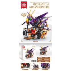 GAOMISI T2101 2101 ĐỘNG VẬT CƠ KHÍ CHÂU CHẤU bộ đồ chơi xếp lắp ráp ghép mô hình MECHANICAL GRASSHOPPERS 626 khối