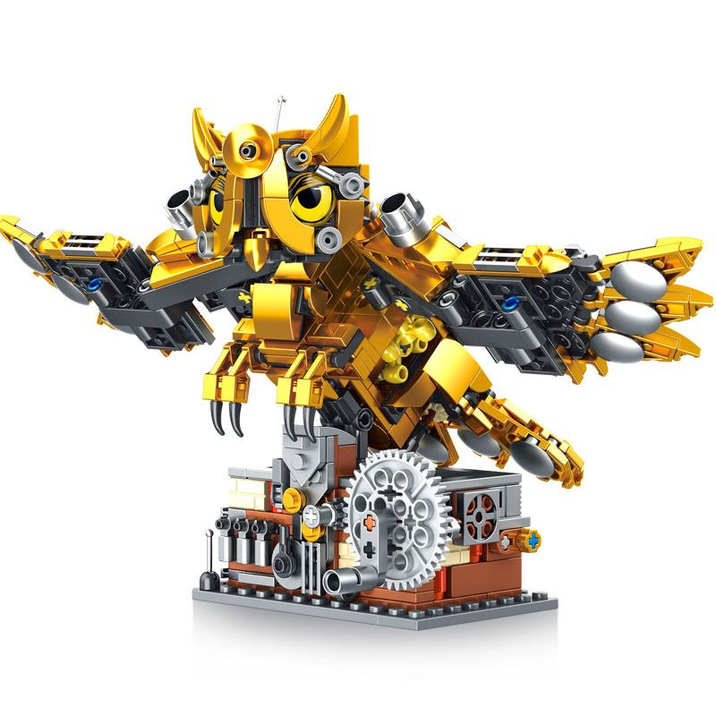 GAOMISI T2102 2102 ĐỘNG VẬT CƠ KHÍ CÚ bộ đồ chơi xếp lắp ráp ghép mô hình MECHANICAL OWL 636 khối
