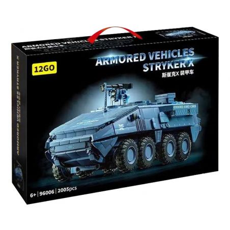 12GO 96006 XE BỌC THÉP STRYKER CỦA MỸ bộ đồ chơi xếp lắp ráp ghép mô hình Military Army ARMORED VEHICLES STRYKER X Quân Sự Bộ Đội 2005 khối
