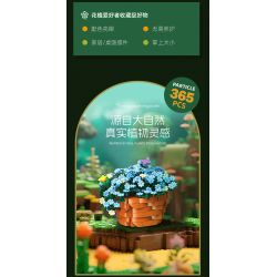 JIESTAR JJ9131 9131 CHẬU CÂY BÔNG TUYẾT XANH bộ đồ chơi xếp lắp ráp ghép mô hình Creator CERATOSTIGMA PLUMBAGINOIDES Sáng Tạo 365 khối