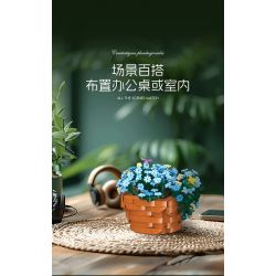 JIESTAR JJ9131 9131 CHẬU CÂY BÔNG TUYẾT XANH bộ đồ chơi xếp lắp ráp ghép mô hình Creator CERATOSTIGMA PLUMBAGINOIDES Sáng Tạo 365 khối