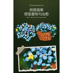 JIESTAR JJ9131 9131 CHẬU CÂY BÔNG TUYẾT XANH bộ đồ chơi xếp lắp ráp ghép mô hình Creator CERATOSTIGMA PLUMBAGINOIDES Sáng Tạo 365 khối