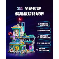 LUMIBRICKS FUNWHOLE F9042 9042 THÀNH PHỐ CYBERPUNK NEON TÒA NHÀ CHUNG CƯ OASIS bộ đồ chơi xếp lắp ráp ghép mô hình Creator Sáng Tạo 2507 khối