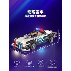 LUMIBRICKS FUNWHOLE F9043 9043 THÀNH PHỐ CYBERPUNK NEON XE TUẦN TRA CỦA CẢNH SÁT ỐC ĐẢO bộ đồ chơi xếp lắp ráp ghép mô hình Creator Sáng Tạo 372 khối