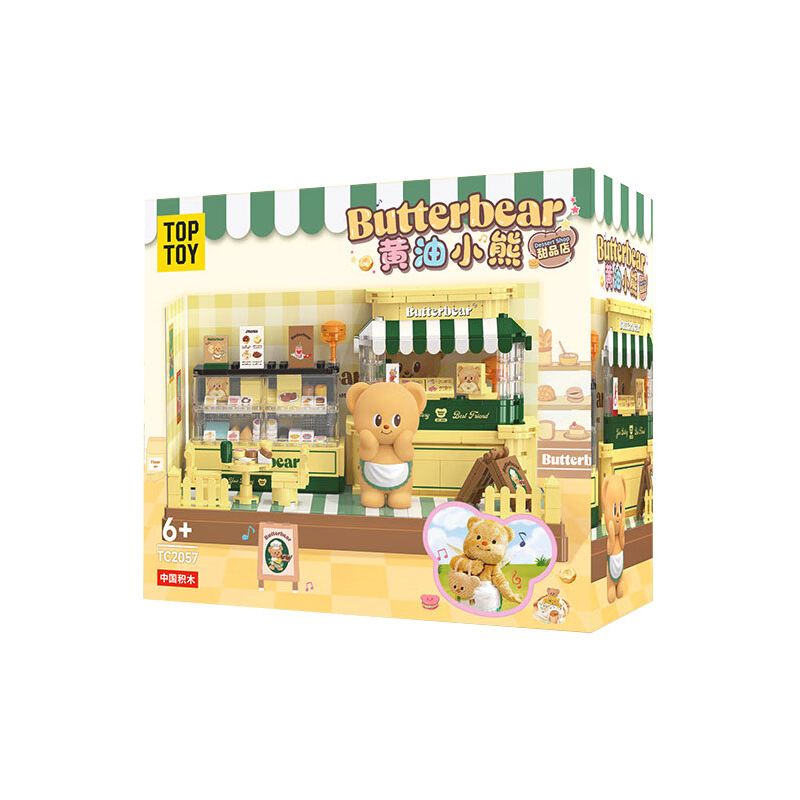 TOP TOY TC2057 2057 CỬA HÀNG TRÁNG MIỆNG BƠ GẤU bộ đồ chơi xếp lắp ráp ghép mô hình BUTTERBEAR DESSERT SHOP 460 khối