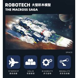 JIESTAR 58144 CHIẾN TRANH GIỮA CÁC VÌ SAO MACROSS SDF-1 bộ đồ chơi xếp lắp ráp ghép mô hình Movie & Game SDF-1 MACROSS Phim Và Trò Chơi 4682 khối