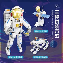 JIESTAR 58271 ĐỒ TRANG TRÍ THEO CHỦ ĐỀ KHÔNG GIAN 3 TRONG 1 CỦA PHI HÀNH bộ đồ chơi xếp lắp ráp ghép mô hình Creator ASTRONAUT Sáng Tạo 621 khối