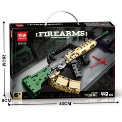 MINGDI LEIBAO K2117 2117 SÚNG TRƯỜNG KIỂU 95 bộ đồ chơi xếp lắp ráp ghép mô hình Technic FIREARMS Kỹ Thuật Công Nghệ Cao Mô Hình Phương Tiện 442 khối