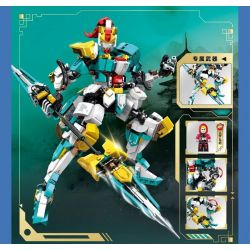 SEMBO 103395 CƠ GIÁP THÉP NGŨ HỔ TƯỚNG MÃ SIÊU bộ đồ chơi xếp lắp ráp ghép mô hình 809 khối