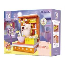 SEMBO 608085 CẢNH ĐƯỜNG PHỐ LỢN ĐÓNG HỘP LULU CĂN BẾP MA THUẬT bộ đồ chơi xếp lắp ráp ghép mô hình Military Army Quân Sự Bộ Đội 260 khối