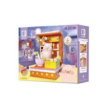 SEMBO 608085 CẢNH ĐƯỜNG PHỐ LỢN ĐÓNG HỘP LULU CĂN BẾP MA THUẬT bộ đồ chơi xếp lắp ráp ghép mô hình Military Army Quân Sự Bộ Đội 260 khối