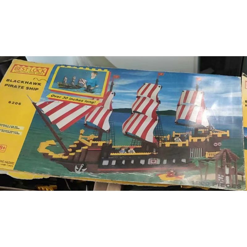 BEST-LOCK 6206 TÀU CƯỚP BIỂN bộ đồ chơi xếp lắp ráp ghép mô hình Creator Sáng Tạo 1200 khối