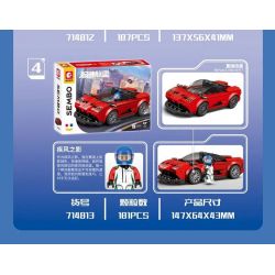 SEMBO 714812 LIÊN MINH JISU 714812 bộ đồ chơi xếp lắp ráp ghép mô hình Speed Champions Racing Cars Đua Xe Công Thức 187 khối
