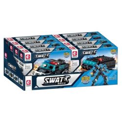 SEMBO 104323 104324 104325 104326 104327 104328 104329 104322 CHIẾN DỊCH BLACK HAWK MACHINE GOD 8 TỔ HỢP bộ đồ chơi xếp lắp ráp ghép mô hình SWAT 805 khối