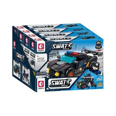 SEMBO 104331 104332 104333 104330 CHIẾN DỊCH BLACK HAWK XE BỌC THÉP CHỐNG BẠO ĐỘNG SABERTOOTH TIGER 4 TỔ HỢP bộ đồ chơi xếp lắp ráp ghép mô hình SWAT 778 khối