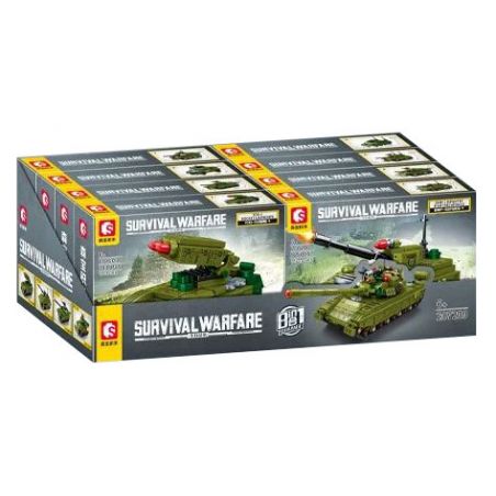 SEMBO 207209 207210 207211 207212 207213 207214 207215 207216 CHIẾN TRANH SINH TỒN TỔ HỢP 8 XE TĂNG ĐẤU CHỦ LỰC T-90A bộ đồ chơi xếp lắp ráp ghép mô hình Military Army SURVIVAL WARFARE Quân Sự Bộ Đội 899 khối