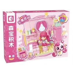SEMBO 616224 NGÔI NHÀ TUYỆT VỜI VÀ DỄ THƯƠNG CỦA LEMEI PHÒNG bộ đồ chơi xếp lắp ráp ghép mô hình Girl Con Gái 153 khối
