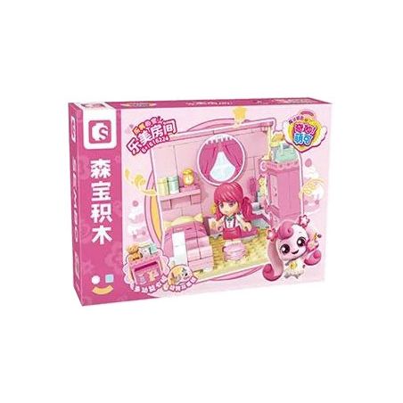 SEMBO 616224 NGÔI NHÀ TUYỆT VỜI VÀ DỄ THƯƠNG CỦA LEMEI PHÒNG bộ đồ chơi xếp lắp ráp ghép mô hình Girl Con Gái 153 khối