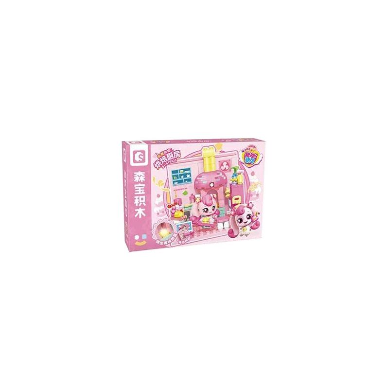 SEMBO 616225 NGÔI NHÀ TUYỆT VỜI CỦA MENGKE LEMEI BẾP NƯỚNG bộ đồ chơi xếp lắp ráp ghép mô hình Girl Con Gái 132 khối