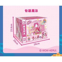 SEMBO 616226 NGÔI NHÀ TUYỆT VỜI CỦA MENGKE LEMEI CỬA HÀNG TRÁNG MIỆNG bộ đồ chơi xếp lắp ráp ghép mô hình Girl Con Gái 163 khối