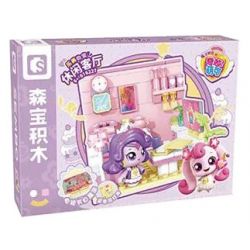 SEMBO 616227 NGÔI NHÀ TUYỆT VỜI VÀ DỄ THƯƠNG CỦA LEMEI PHÒNG KHÁCH GIÃN bộ đồ chơi xếp lắp ráp ghép mô hình Girl Con Gái 146 khối