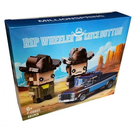 F-C9831 C9831 9831 FC9831 YELLOWSTONE RIP VÀ KAY DEIGHTON bộ đồ chơi xếp lắp ráp ghép mô hình Brickheadz RIP WHEELER AND KAYCE DUTTON Nhân Vật Đầu To 481 khối