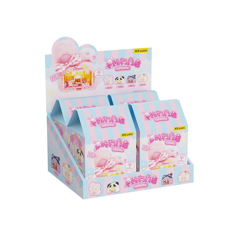 WEKKI 519101 WORLD PLUSH 4 LOẠI HỘP MÙ LÔNG NHUNG DÀNH CHO SHOP THÚ CƯNG NHỎ bộ đồ chơi xếp lắp ráp ghép mô hình