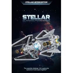 ZAPE 98001 THIẾT BỊ ĐÁNH CHẶN TITAN bộ đồ chơi xếp lắp ráp ghép mô hình Star Wars STELLAR INTERCEPTOR Chiến Tranh Giữa Các Vì Sao 1109 khối