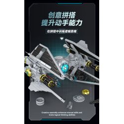 ZAPE 98001 THIẾT BỊ ĐÁNH CHẶN TITAN bộ đồ chơi xếp lắp ráp ghép mô hình Star Wars STELLAR INTERCEPTOR Chiến Tranh Giữa Các Vì Sao 1109 khối