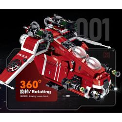 ZAPE 98002 PHÁO HẠM CỘNG HÒA bộ đồ chơi xếp lắp ráp ghép mô hình Star Wars Chiến Tranh Giữa Các Vì Sao 1107 khối