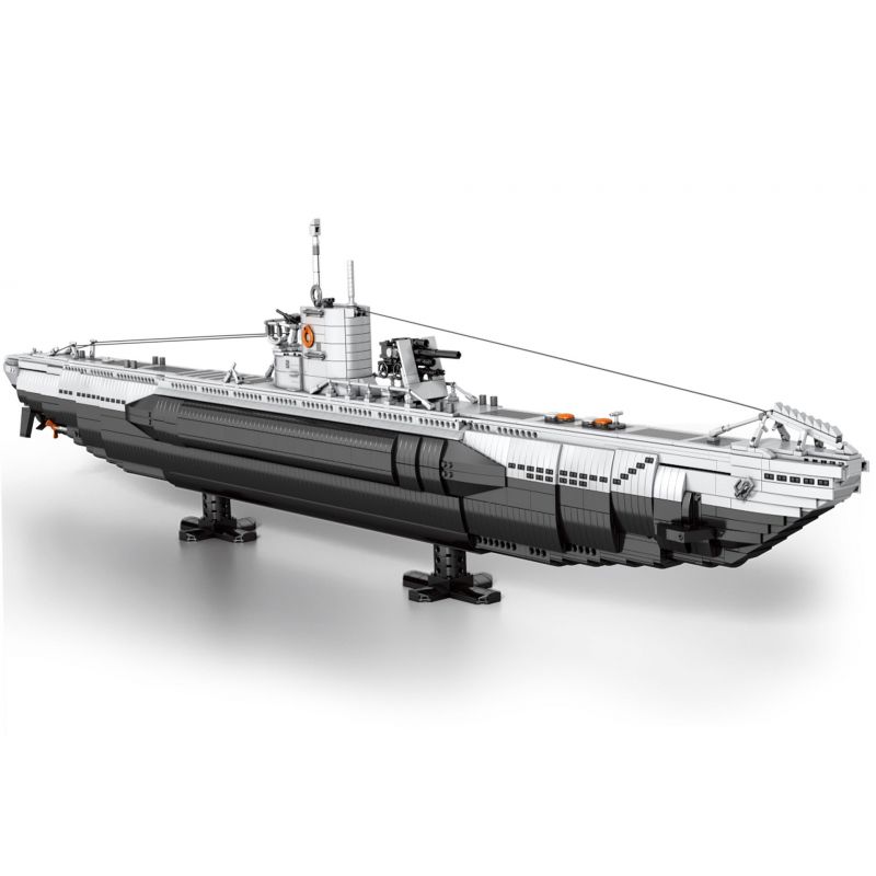 REOBRIX 33050 THUYỀN CHỮ bộ đồ chơi xếp lắp ráp ghép mô hình Military Army UNDERSEA BOAT NEXT-GENERATION STRATEGIC U-TYPE SUBMARINE Quân Sự Bộ Đội 3987 khối