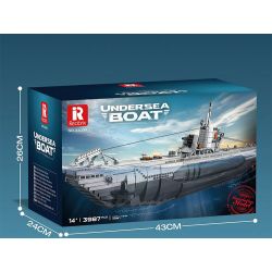 REOBRIX 33050 THUYỀN CHỮ bộ đồ chơi xếp lắp ráp ghép mô hình Military Army UNDERSEA BOAT NEXT-GENERATION STRATEGIC U-TYPE SUBMARINE Quân Sự Bộ Đội 3987 khối