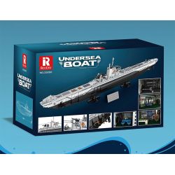 REOBRIX 33050 THUYỀN CHỮ bộ đồ chơi xếp lắp ráp ghép mô hình Military Army UNDERSEA BOAT NEXT-GENERATION STRATEGIC U-TYPE SUBMARINE Quân Sự Bộ Đội 3987 khối