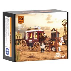 LUMIBRICKS FUNWHOLE F9052 9052 XE NGỰA HƯỚNG TÂY bộ đồ chơi xếp lắp ráp ghép mô hình Western WESTERN STAGECOACH Trung Cổ 293 khối