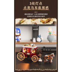 LUMIBRICKS FUNWHOLE F9052 9052 XE NGỰA HƯỚNG TÂY bộ đồ chơi xếp lắp ráp ghép mô hình Western WESTERN STAGECOACH Trung Cổ 293 khối