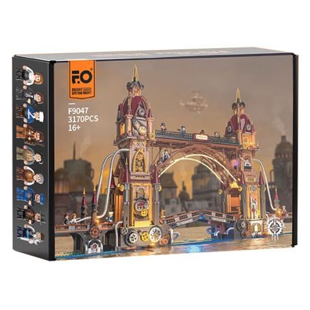 LUMIBRICKS FUNWHOLE F9047 9047 THẾ GIỚI STEAMPUNK CẦU LIÊN TỈNH bộ đồ chơi xếp lắp ráp ghép mô hình STEAMPUNK CITY BRIDGE 3170 khối