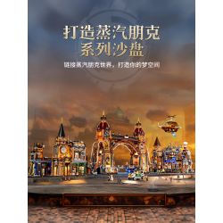 LUMIBRICKS FUNWHOLE F9047 9047 THẾ GIỚI STEAMPUNK CẦU LIÊN TỈNH bộ đồ chơi xếp lắp ráp ghép mô hình STEAMPUNK CITY BRIDGE 3170 khối