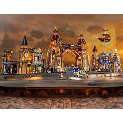 LUMIBRICKS FUNWHOLE F9047 9047 THẾ GIỚI STEAMPUNK CẦU LIÊN TỈNH bộ đồ chơi xếp lắp ráp ghép mô hình STEAMPUNK CITY BRIDGE 3170 khối