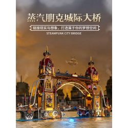 LUMIBRICKS FUNWHOLE F9047 9047 THẾ GIỚI STEAMPUNK CẦU LIÊN TỈNH bộ đồ chơi xếp lắp ráp ghép mô hình STEAMPUNK CITY BRIDGE 3170 khối