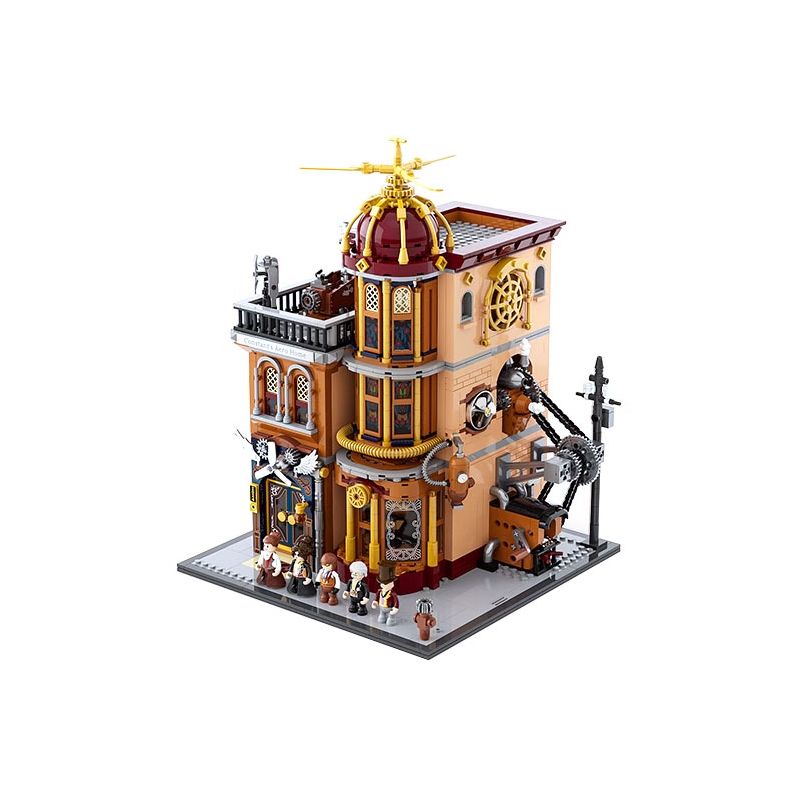 LUMIBRICKS FUNWHOLE F9050 9050 THẾ GIỚI STEAMPUNK CÂU LẠC BỘ BAY bộ đồ chơi xếp lắp ráp ghép mô hình STEAMPUNK FLYING CLUB 1858 khối
