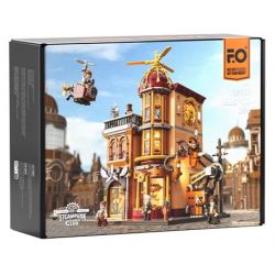 LUMIBRICKS FUNWHOLE F9050 9050 THẾ GIỚI STEAMPUNK CÂU LẠC BỘ BAY bộ đồ chơi xếp lắp ráp ghép mô hình STEAMPUNK FLYING CLUB 1858 khối