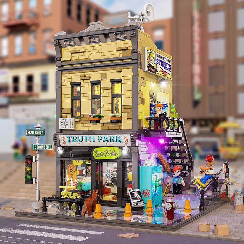 LUMIBRICKS FUNWHOLE F9051 9051 PHỐ MỸ CỬA HÀNG VÁN TRƯỢT bộ đồ chơi xếp lắp ráp ghép mô hình Creator Sáng Tạo