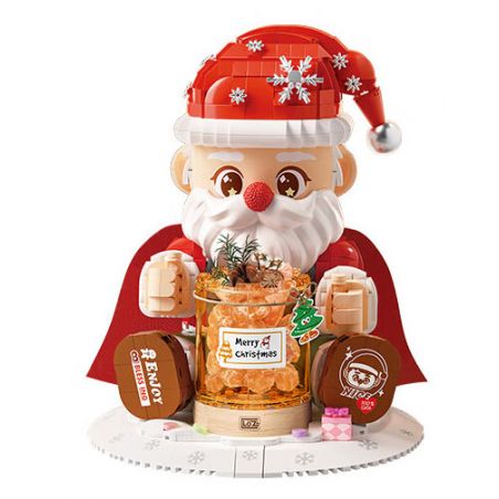 LOZ 1958 ĐÈN NGỦ THƠM ÔNG GIÀ NOEL bộ đồ chơi xếp lắp ráp ghép mô hình Creator Sáng Tạo 1473 khối