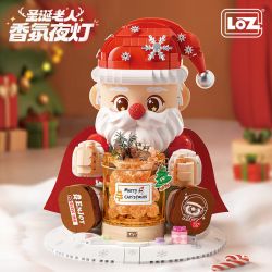 LOZ 1958 ĐÈN NGỦ THƠM ÔNG GIÀ NOEL bộ đồ chơi xếp lắp ráp ghép mô hình Creator Sáng Tạo 1473 khối
