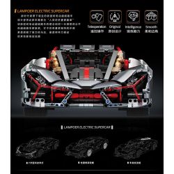 EXTRAORDINARY QM00038 00038 RAMBO 3000 1:10 tỷ lệ 1:10 bộ đồ chơi xếp lắp ráp ghép mô hình Technic LAMPOER ELECTRIC SUPERCAR Kỹ Thuật Công Nghệ Cao Mô Hình Phương Tiện 2130 khối